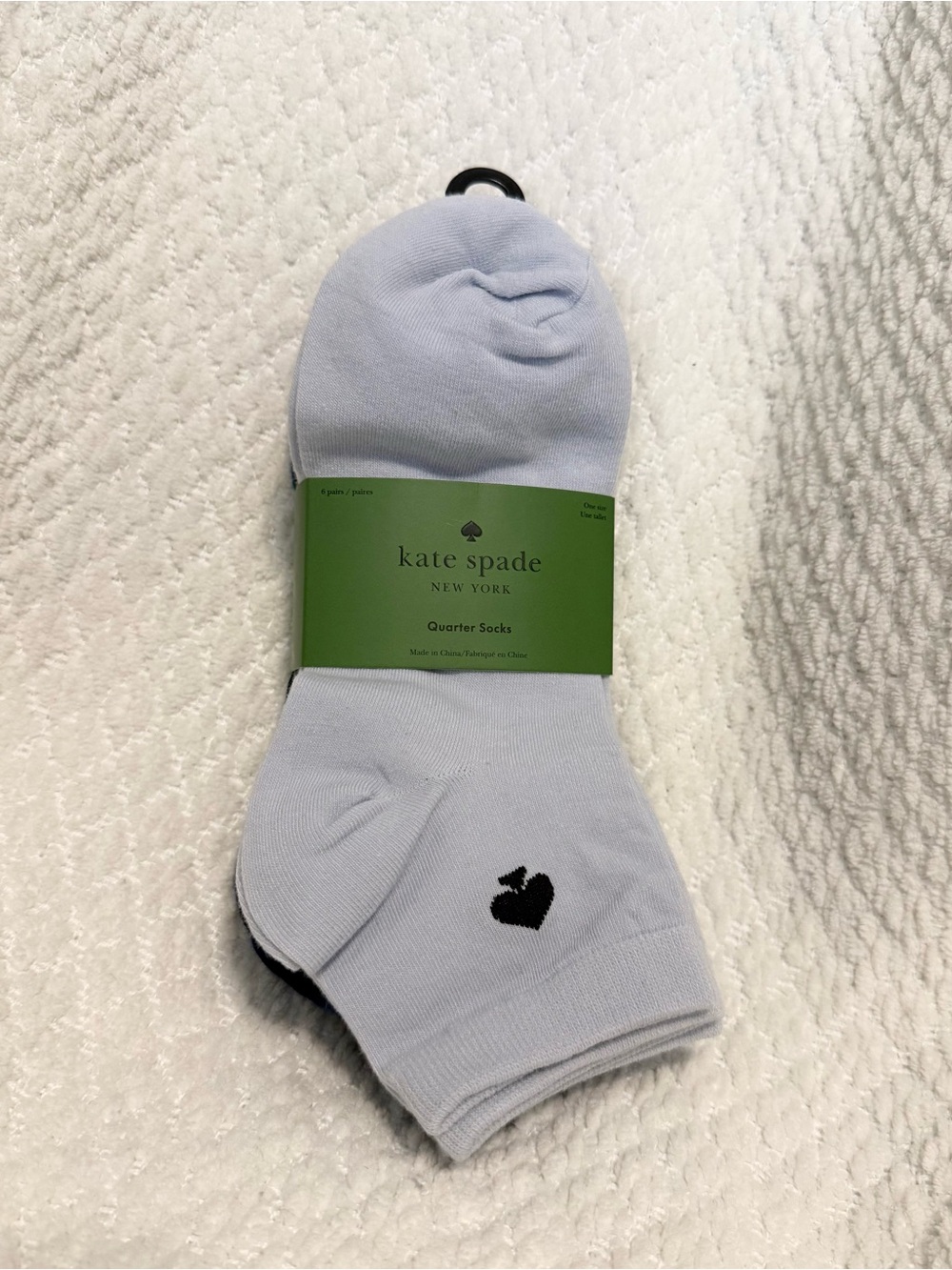 Kate Spade 6-Pack Blue Quarter Socks